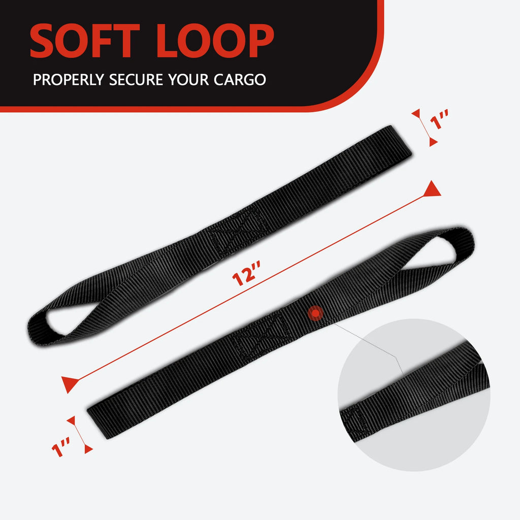 BOODAA_1x12_inch_Soft_Loop_Tie_Down_Straps_2 size:1"*12"