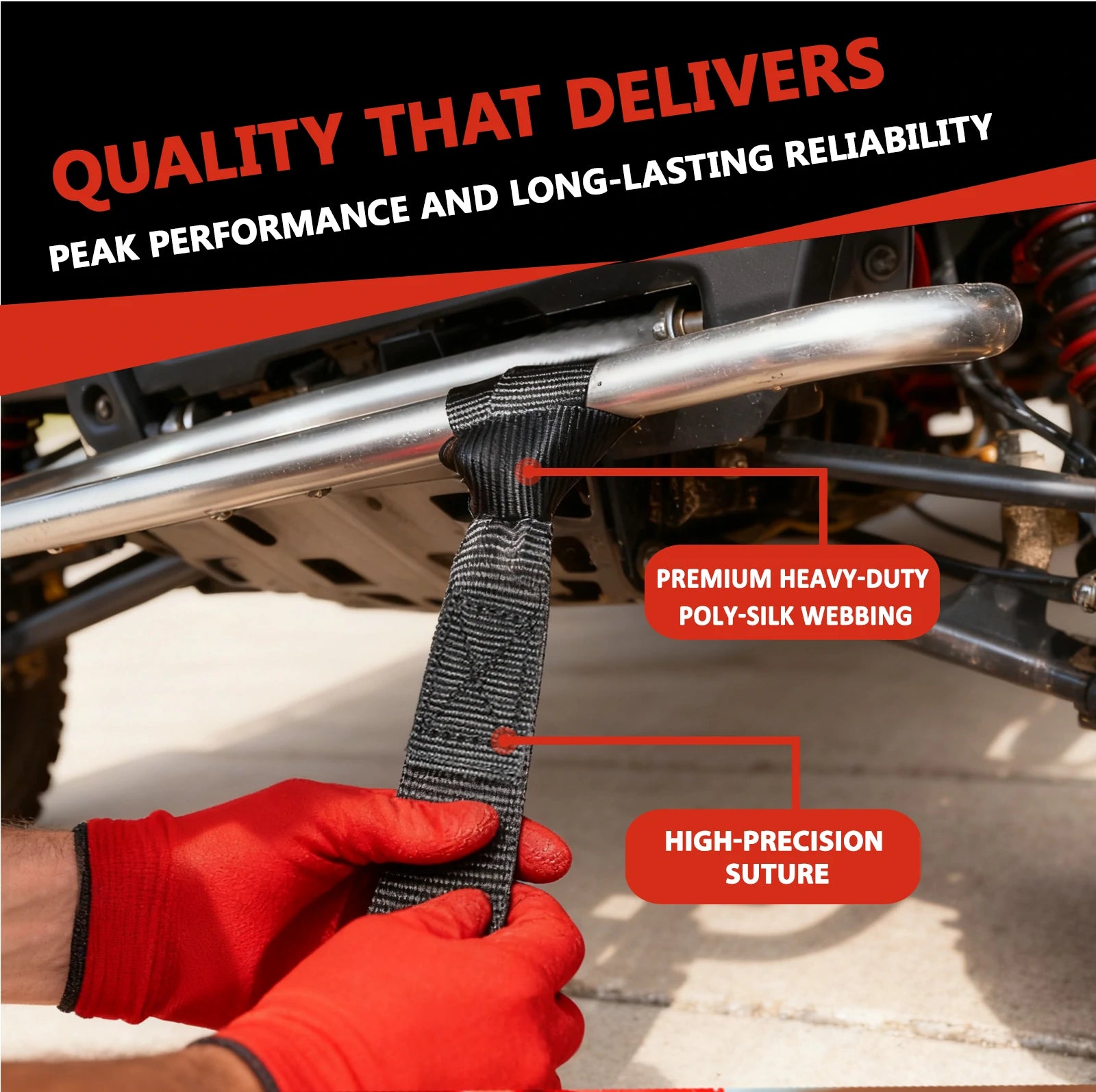 1" x 12" Soft Loop Tie-Down Straps