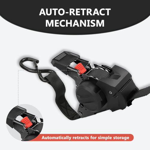 BOODAA Retractable Ratchet Strap Main_1 - Auto-retract Mechanism for simple storage